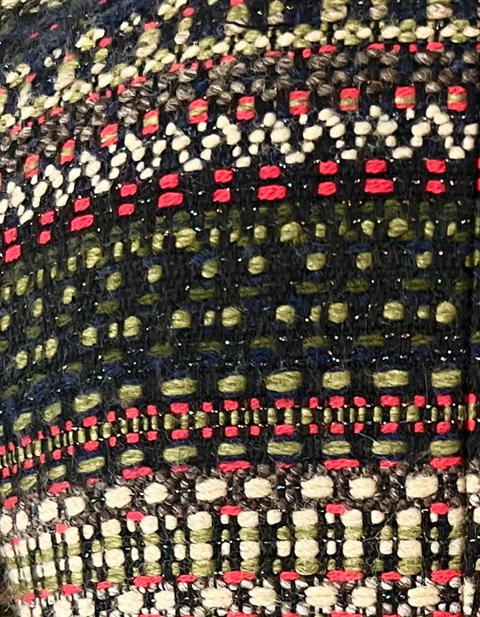A piece of the jacket's tweed