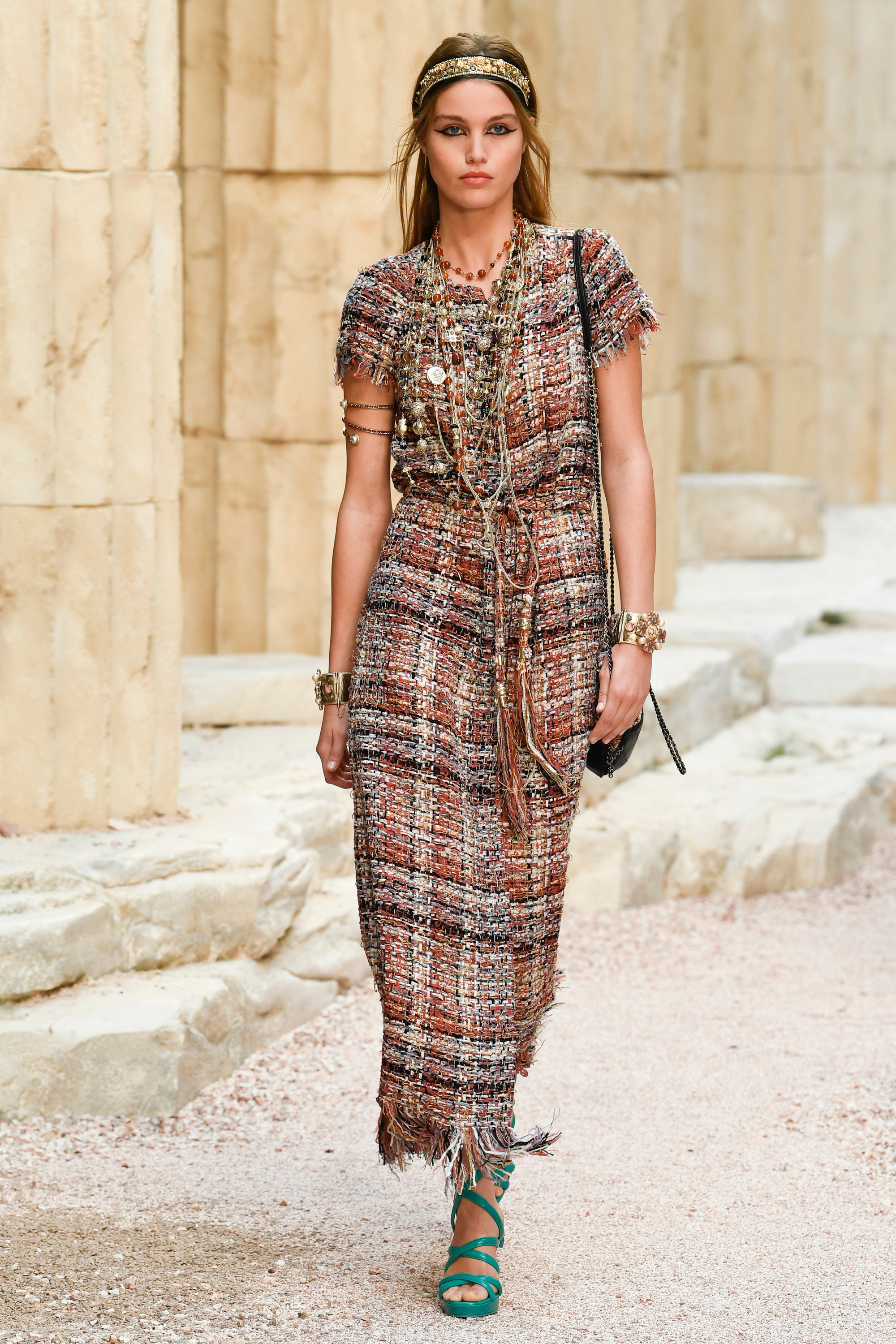 Greece crimson belted tweed dress run.JPG