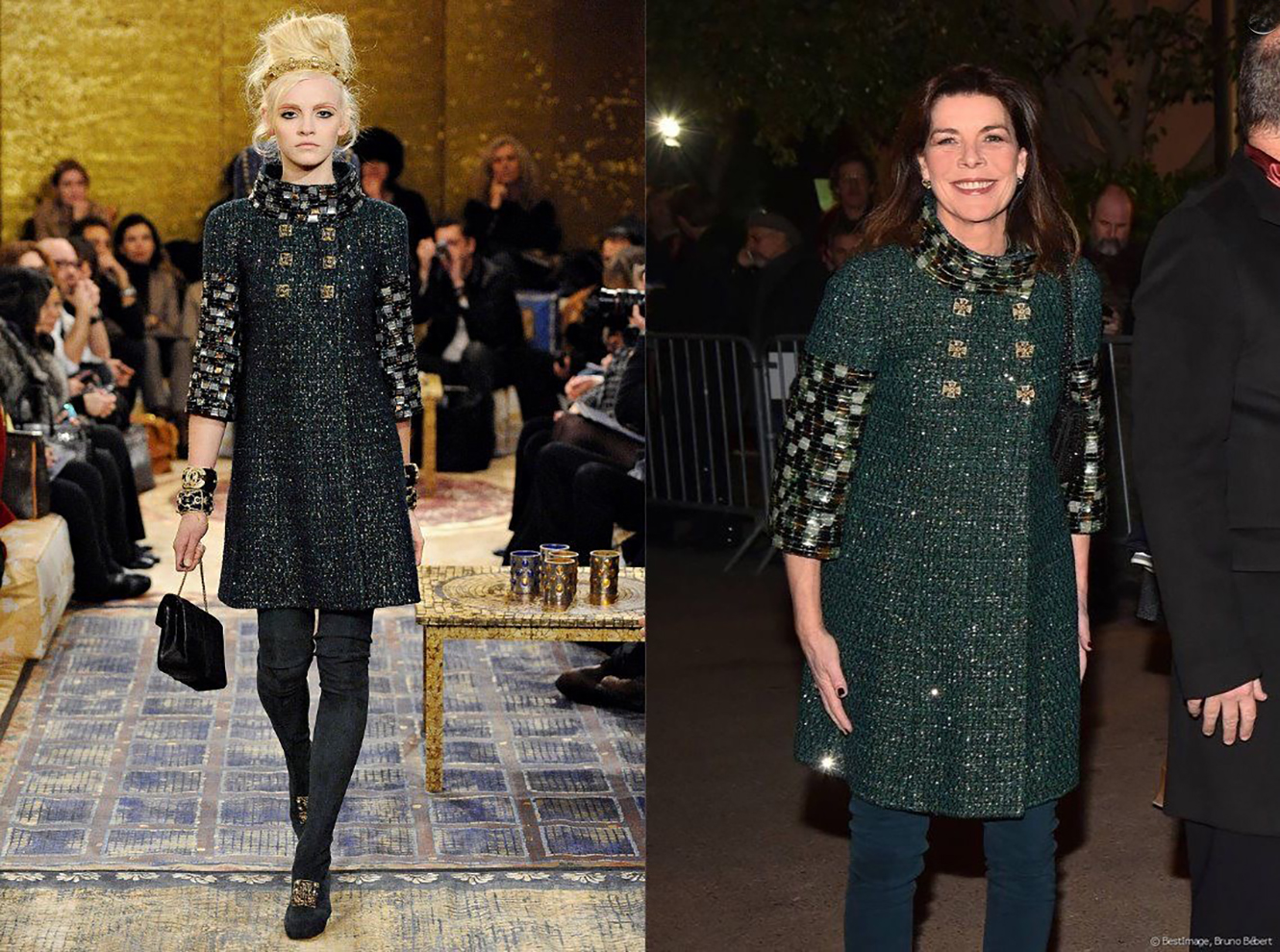 Byzance sequin emerald tweed coat  cel3.JPG