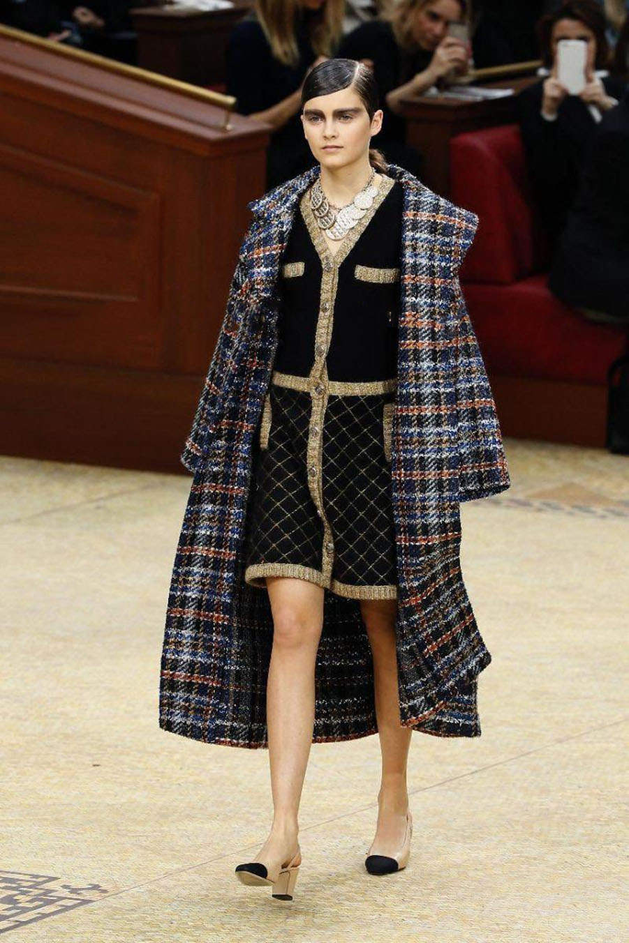 chanel Brasserie L57 black gold dress coat runway3.jpg