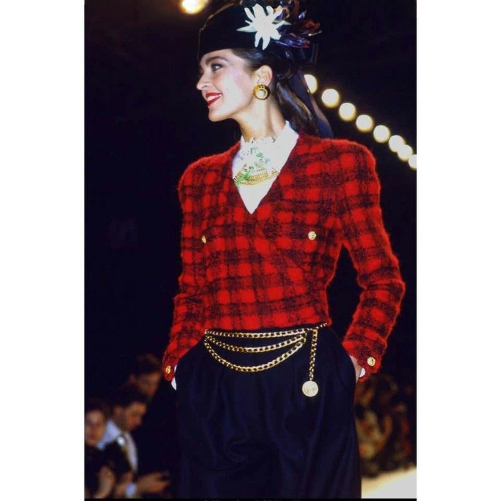 vintage red crop tweed jacket run2.JPG