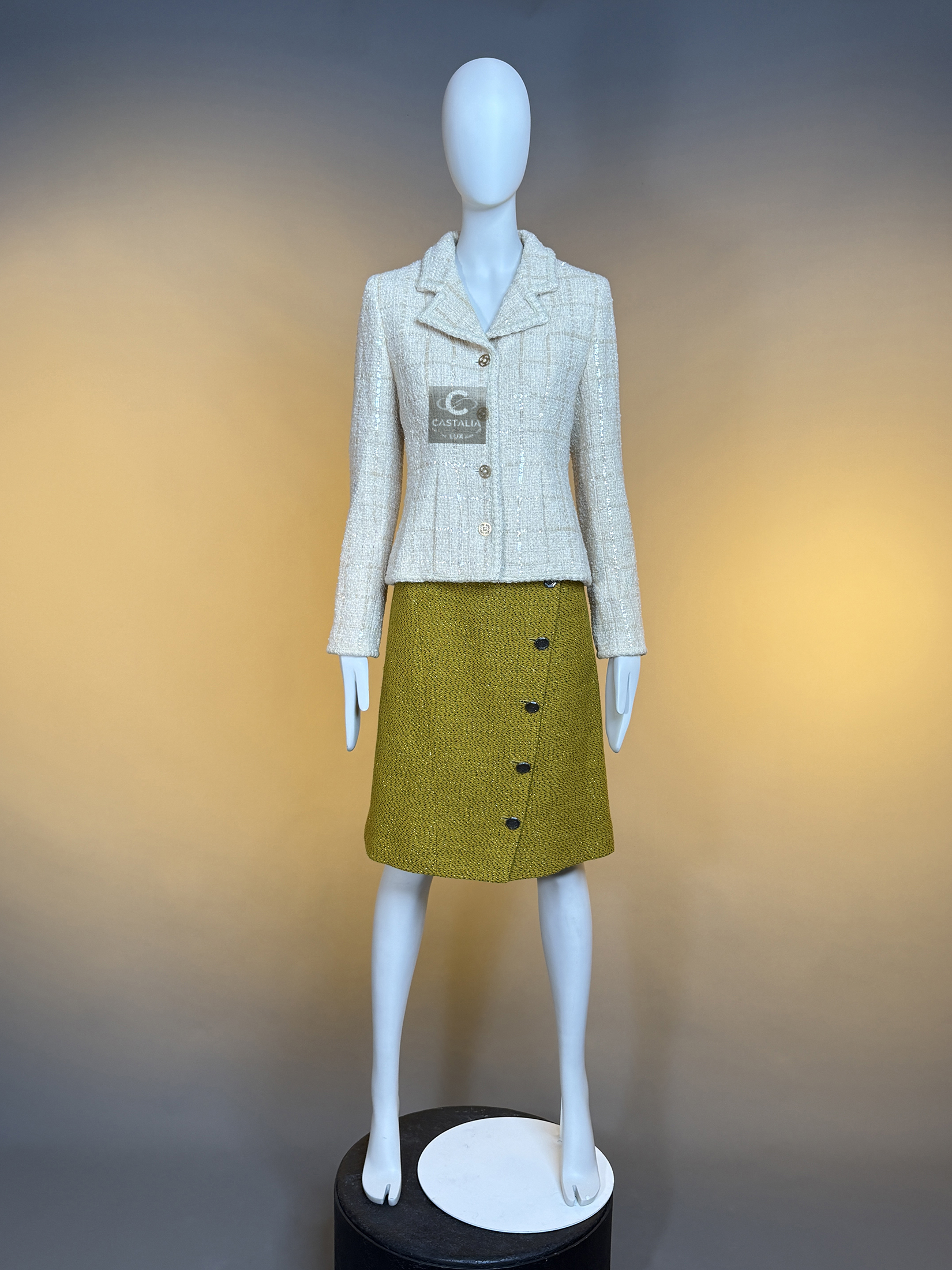 1A beige sequins tweed jacket front dist copy.jpg