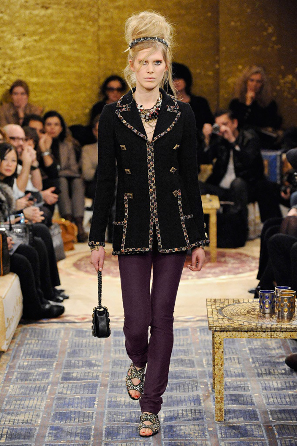 Byzance black braid tweed jacket run.jpg