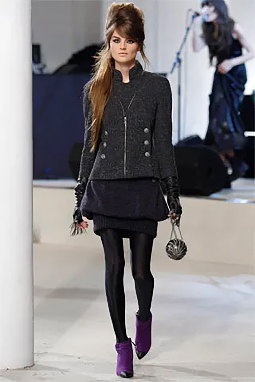 London black zipper jacket skirt run.JPG