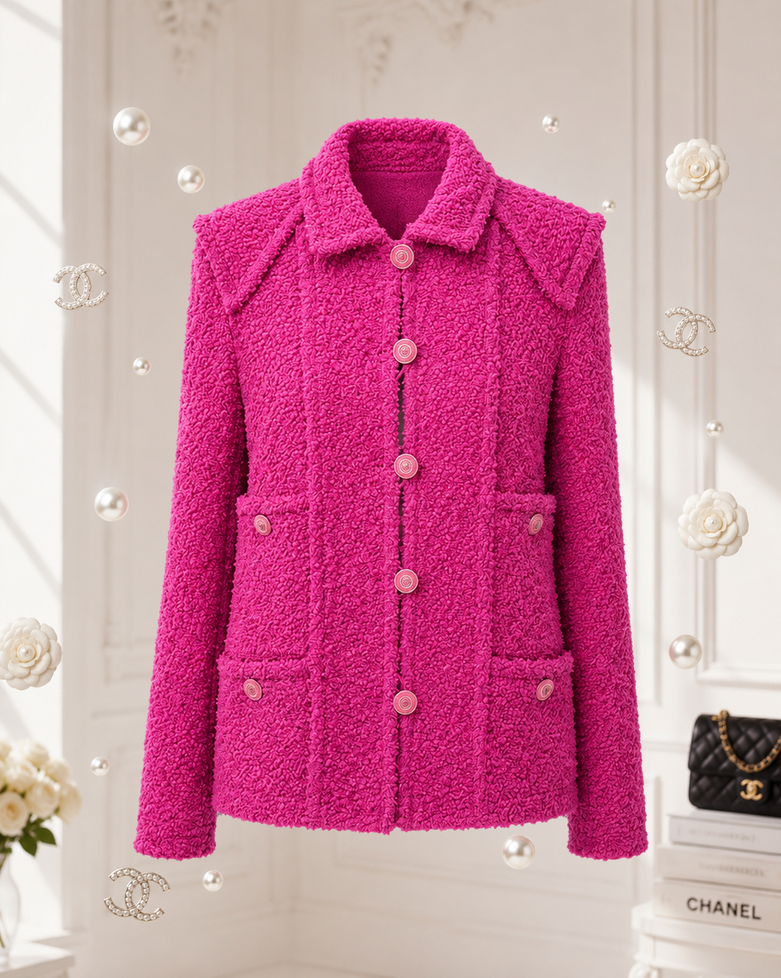 20C fuchsia 4p tweed jacket crop011.jpg