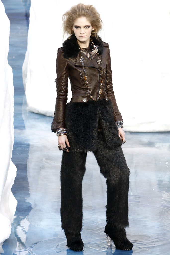 chanel Arctic L11 brown leather fur coat runway.jpg