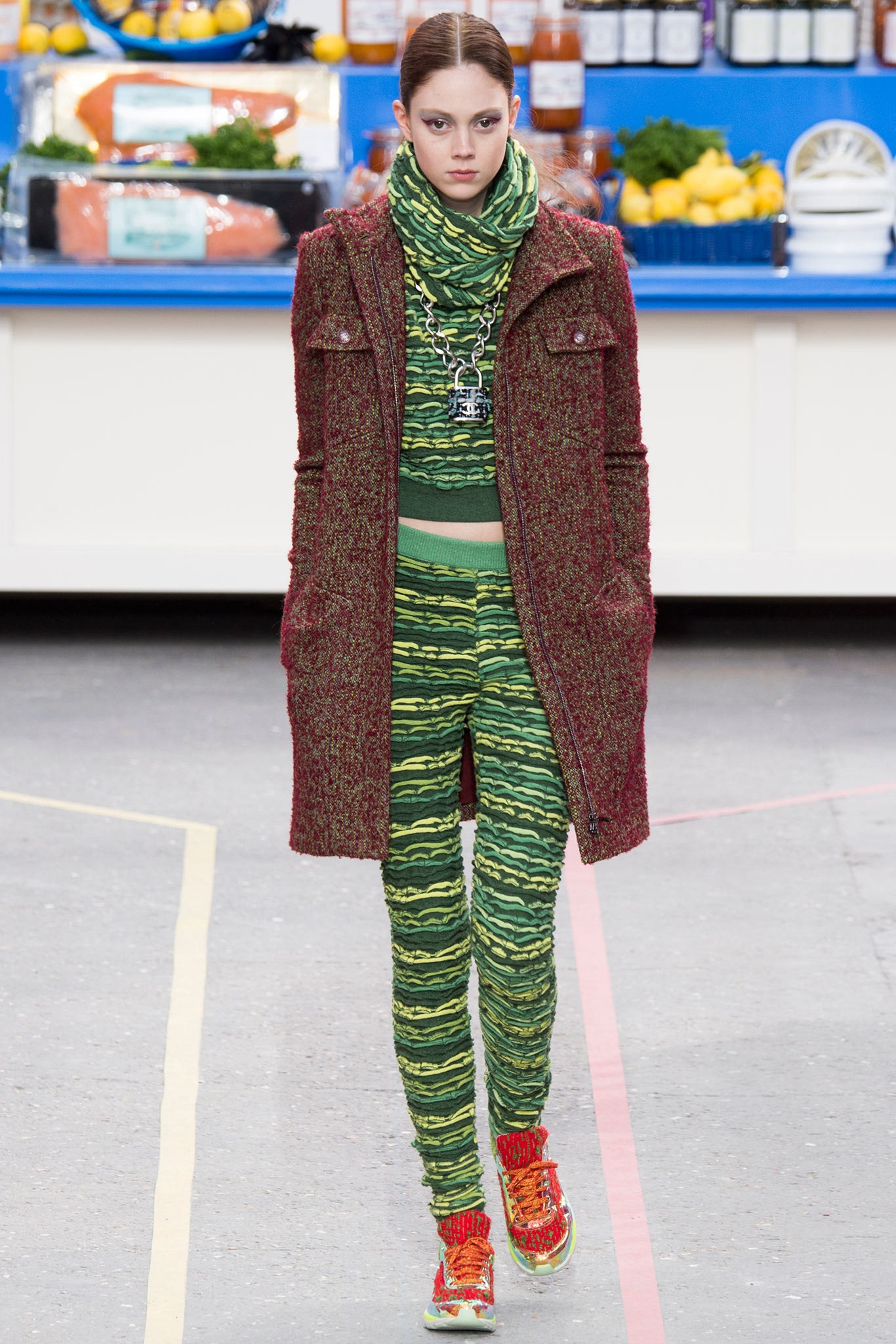 Supermarket black mandar tweed coat run.JPG