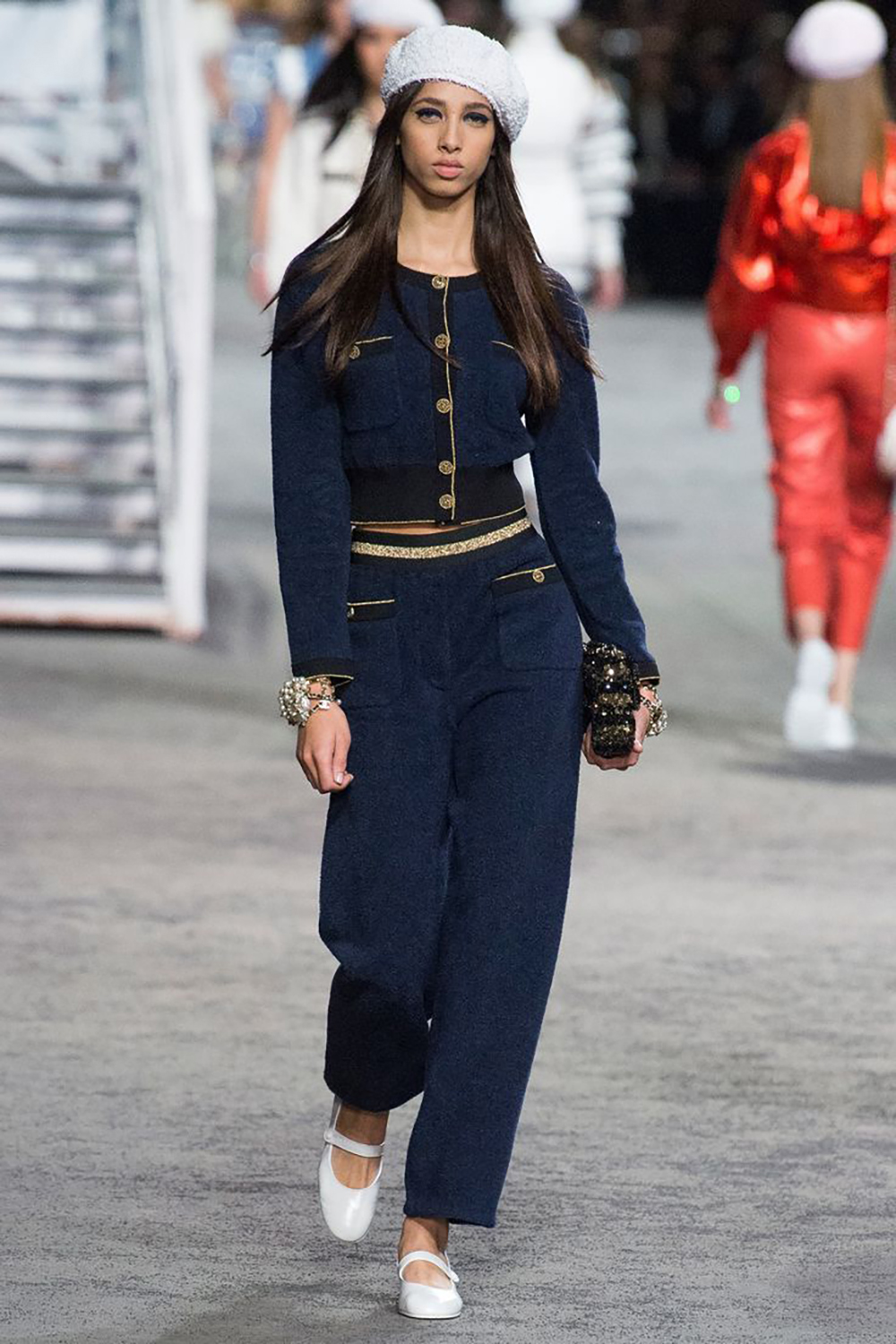Pausa navy terry dress run.jpg