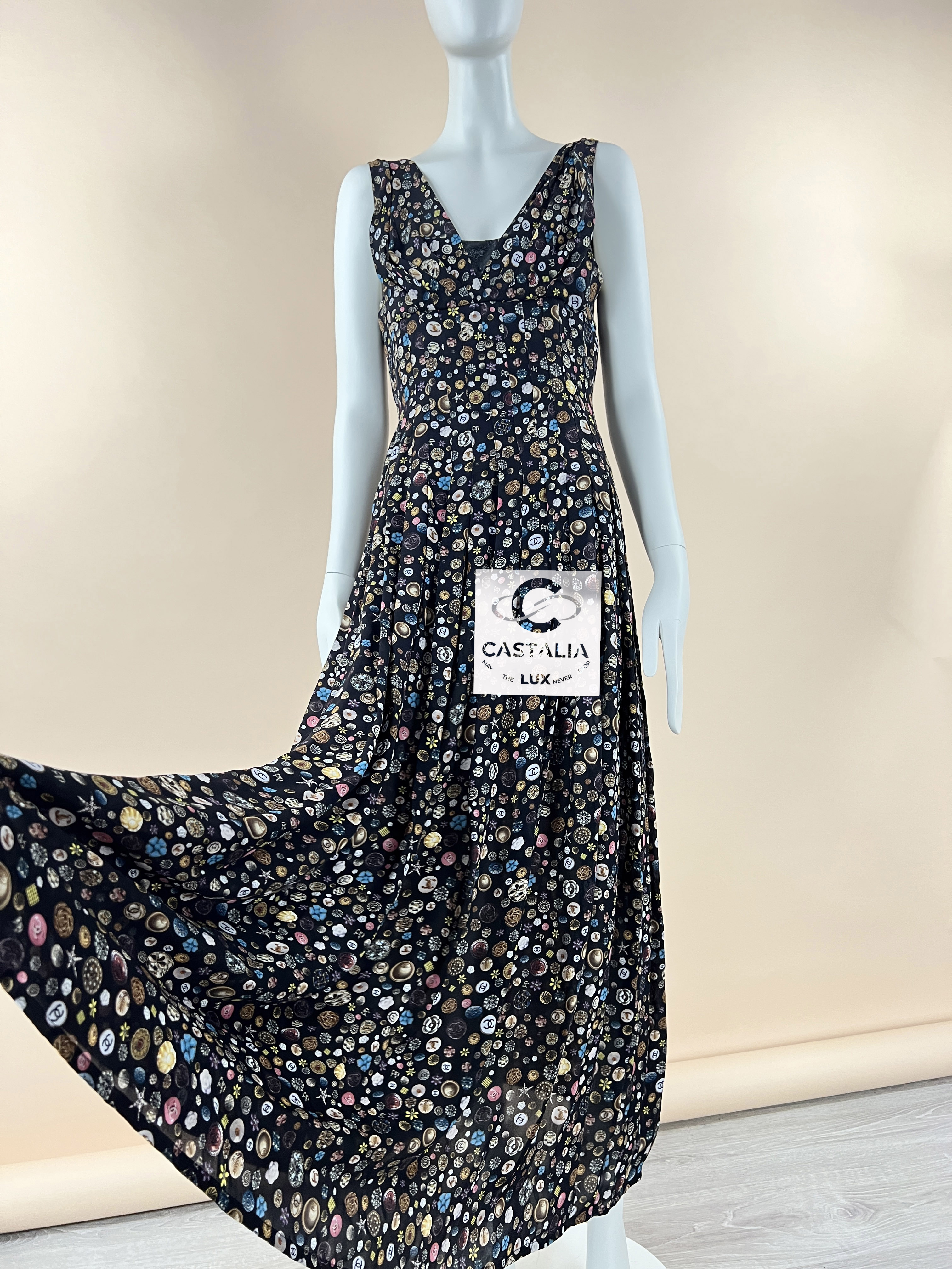 chanel black silk maxi logo dress fr copy.jpg