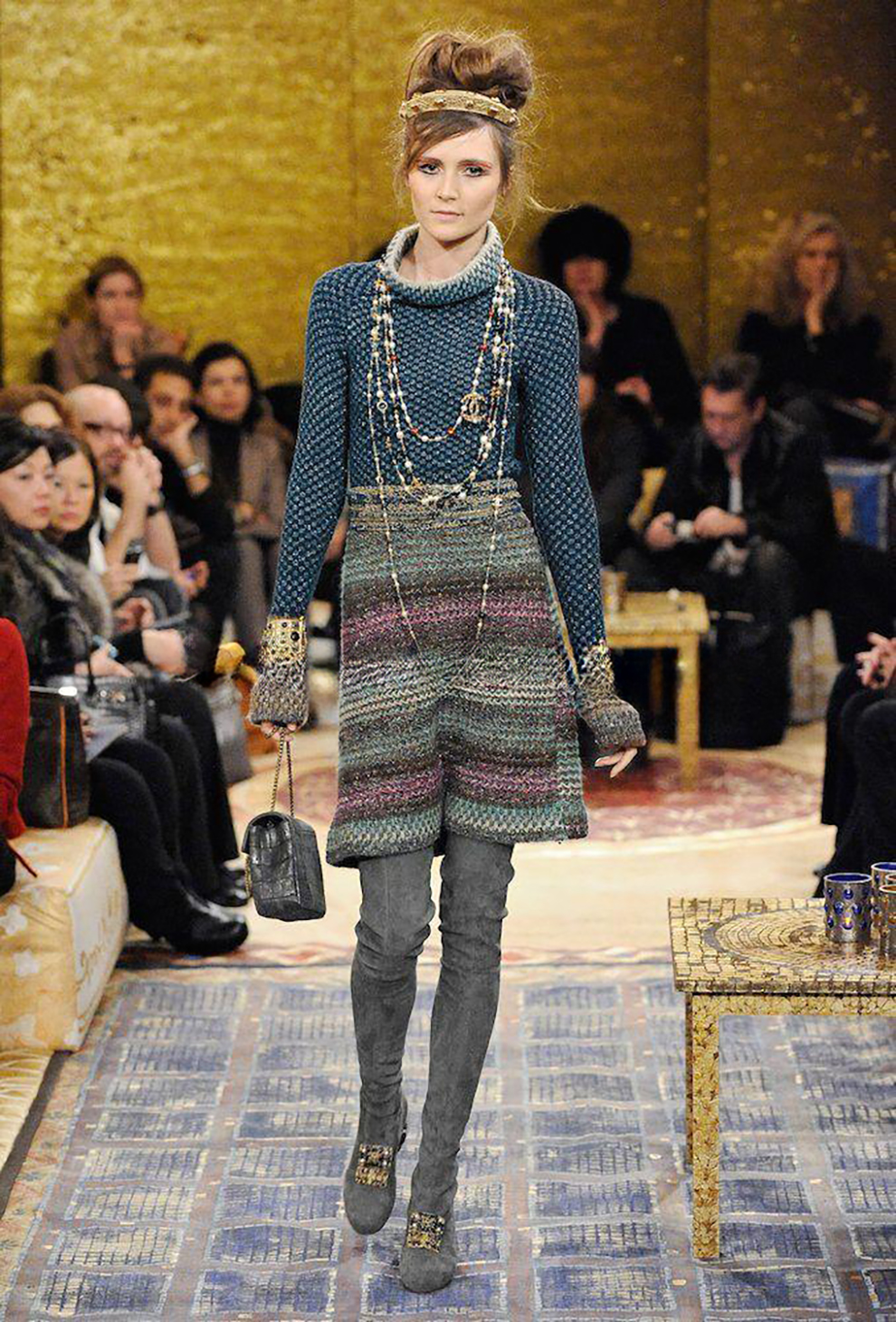 chanel Byzance navy green distress cashm dress run.jpeg