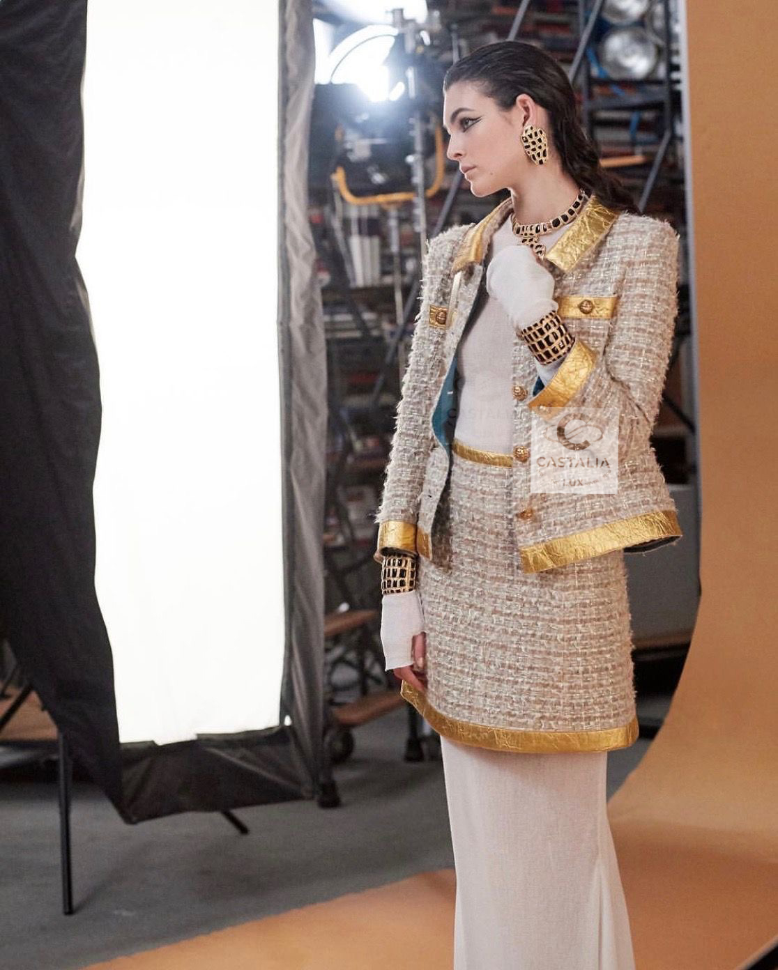 Egypt beige leather tweed jacket cel copy.jpg