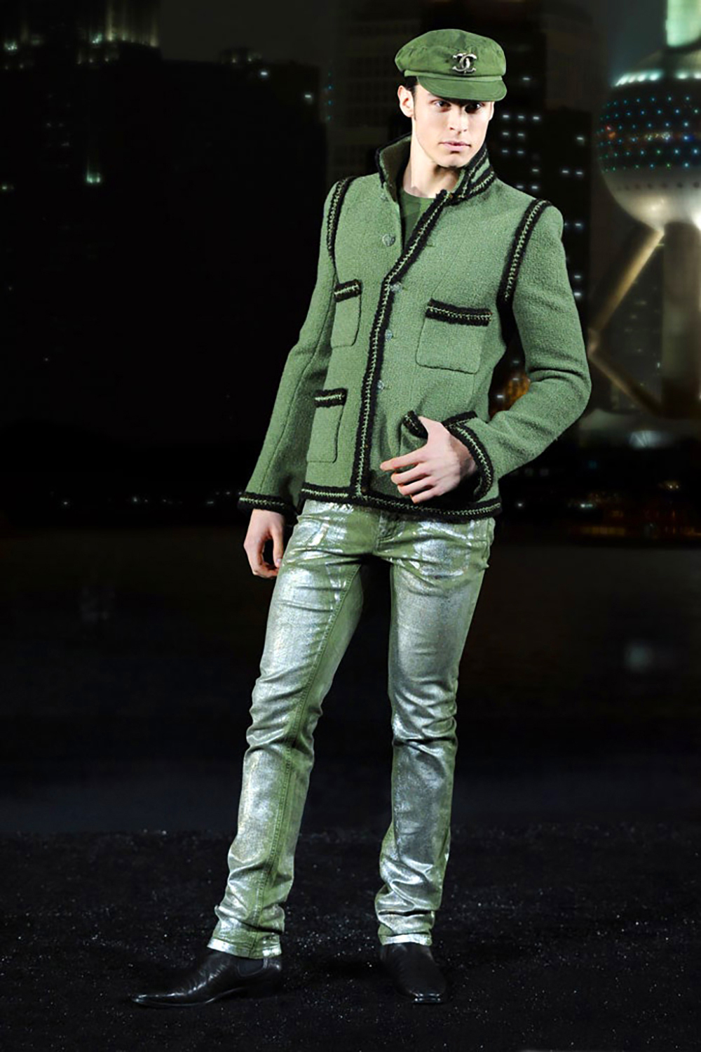 Shanghai green tweed jacket run.JPG