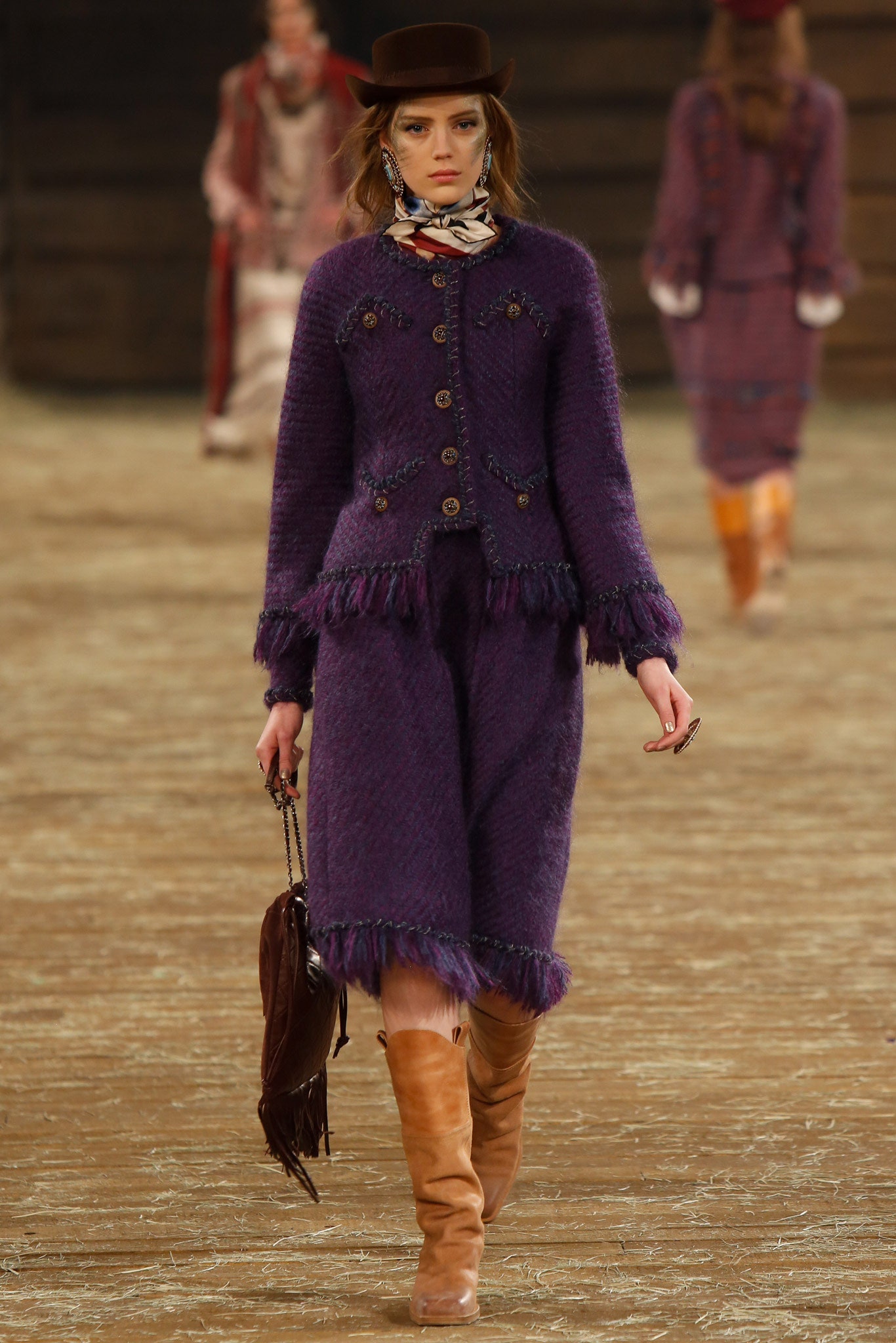Dallas purple alpaca tweed skirt run2.JPG