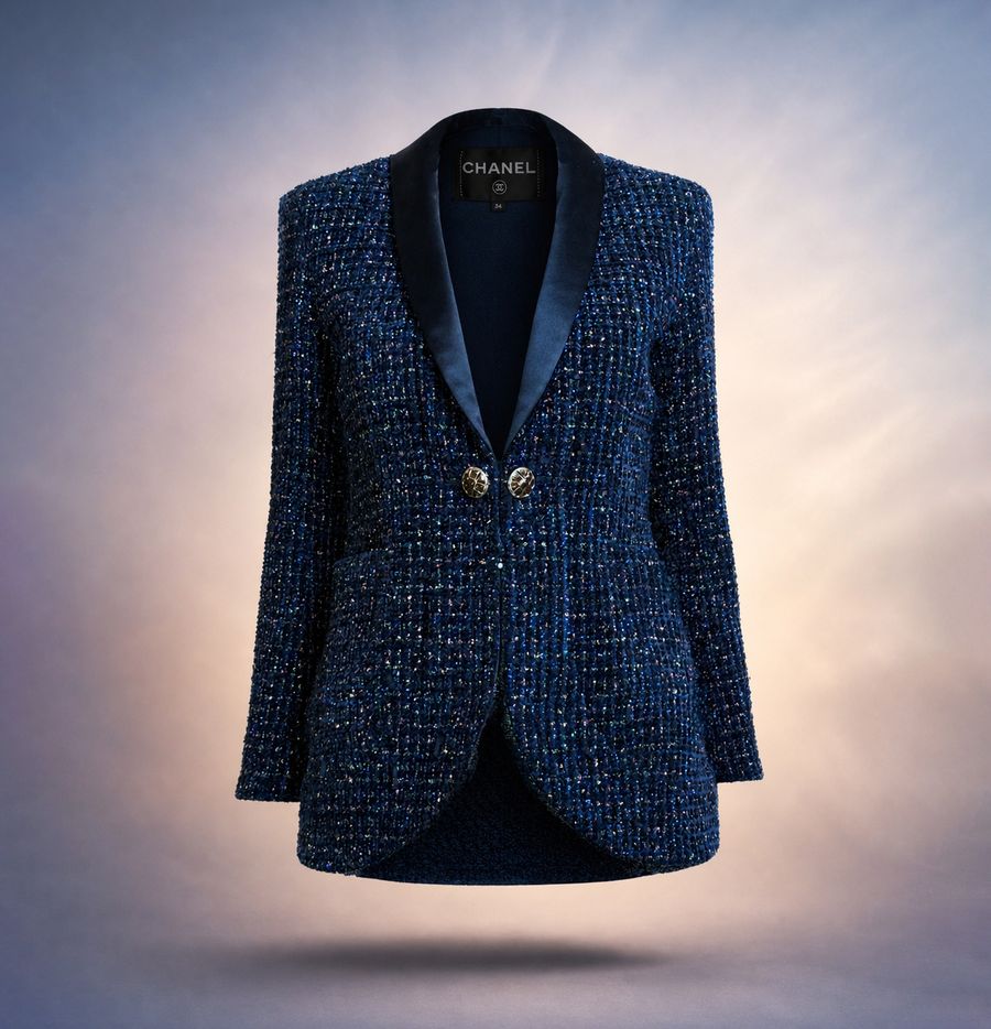 Egypt navy tweed blazer jacket crop011.jpg