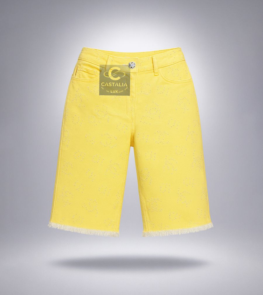 06P yellow logo denim shorts crop02 copy.jpg