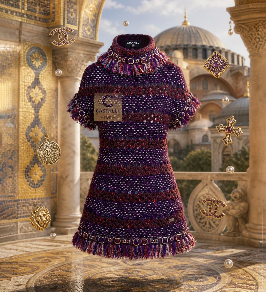 CHANEL Paris / Byzance Embroidered Purple Tunic Dress — Paris / Byzance, Métiers d'Art 2011