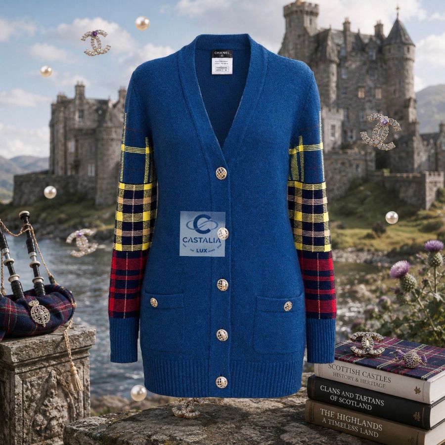 CHANEL Paris / Edinburgh Sapphire Cashmere Cardigan — Paris / Édimbourg, Métiers d'Art 2013