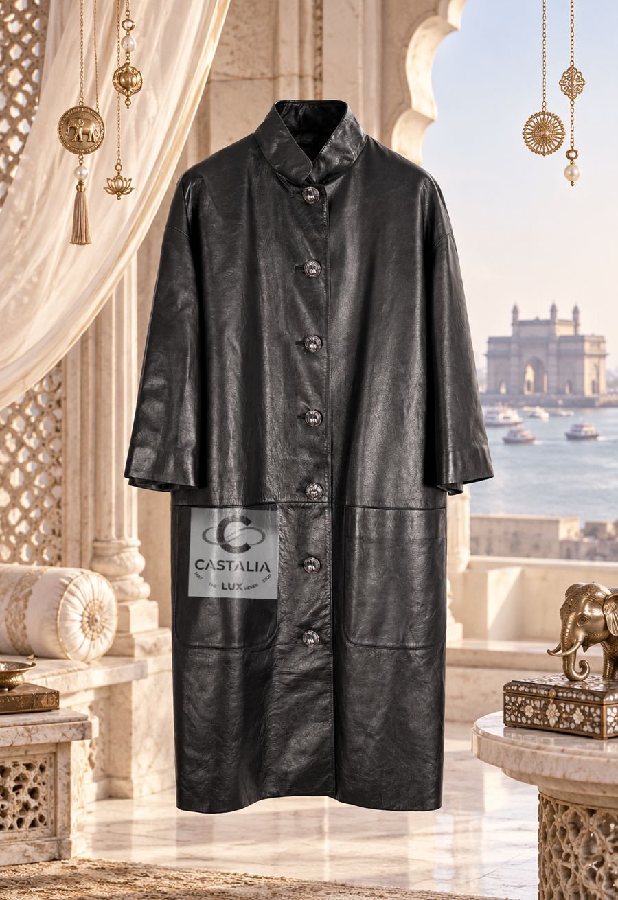 Bombay black leather coat crop copy.jpg