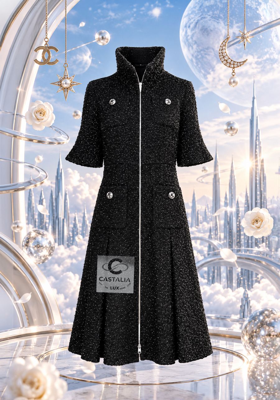 Globalization black shimmer flare dress crop copy.jpg