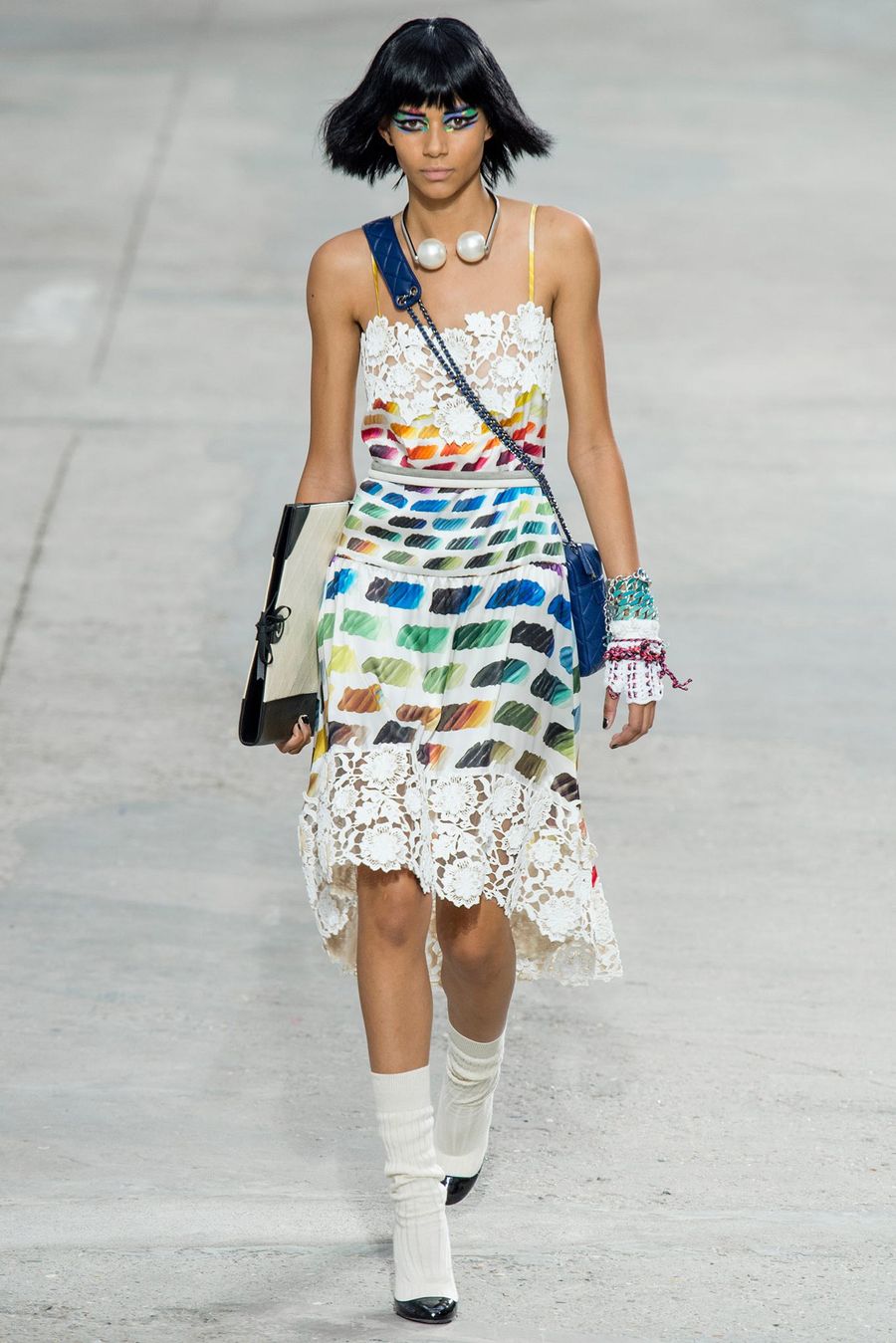 chanel 2014 Look 84 palette silk lace dress runway.jpg