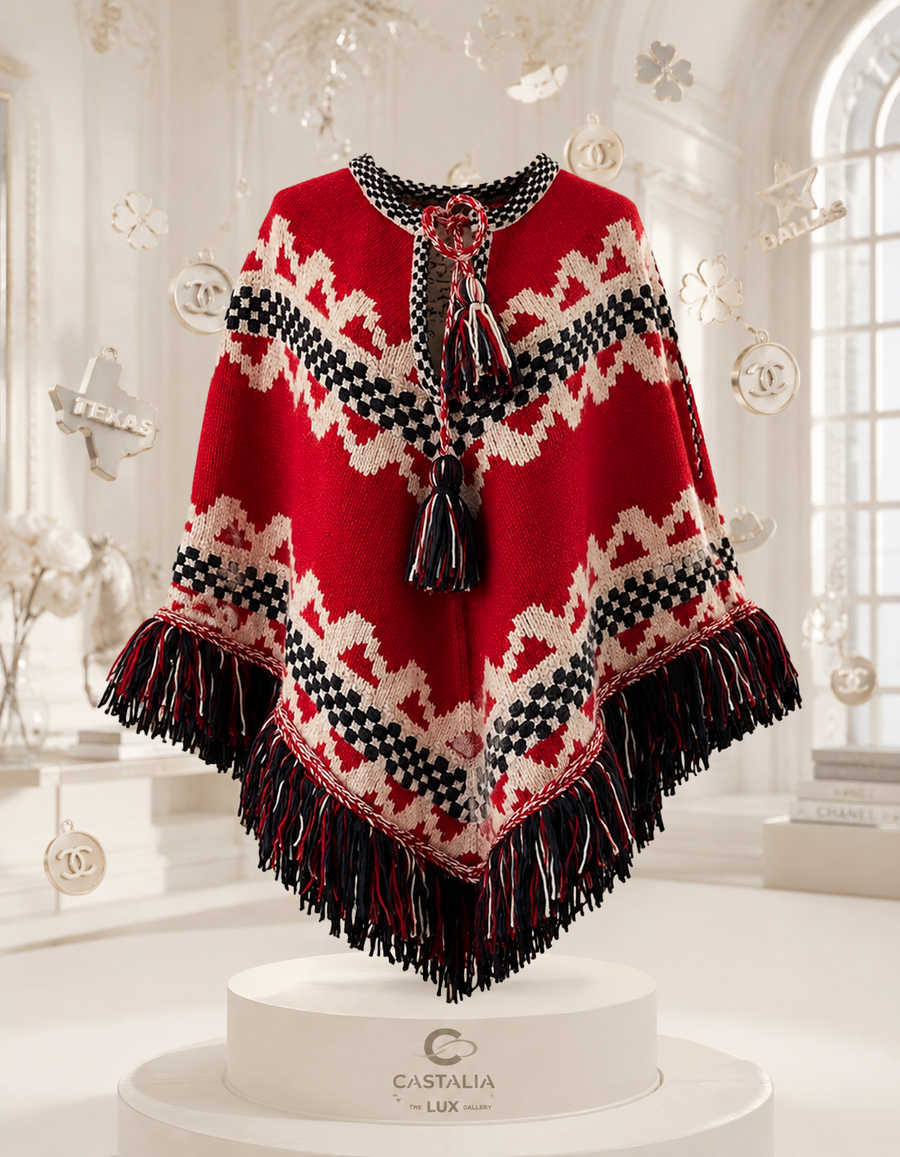 CHANEL Paris / Dallas Iconic Red Poncho — Paris / Dallas, Métiers d'Art 2014