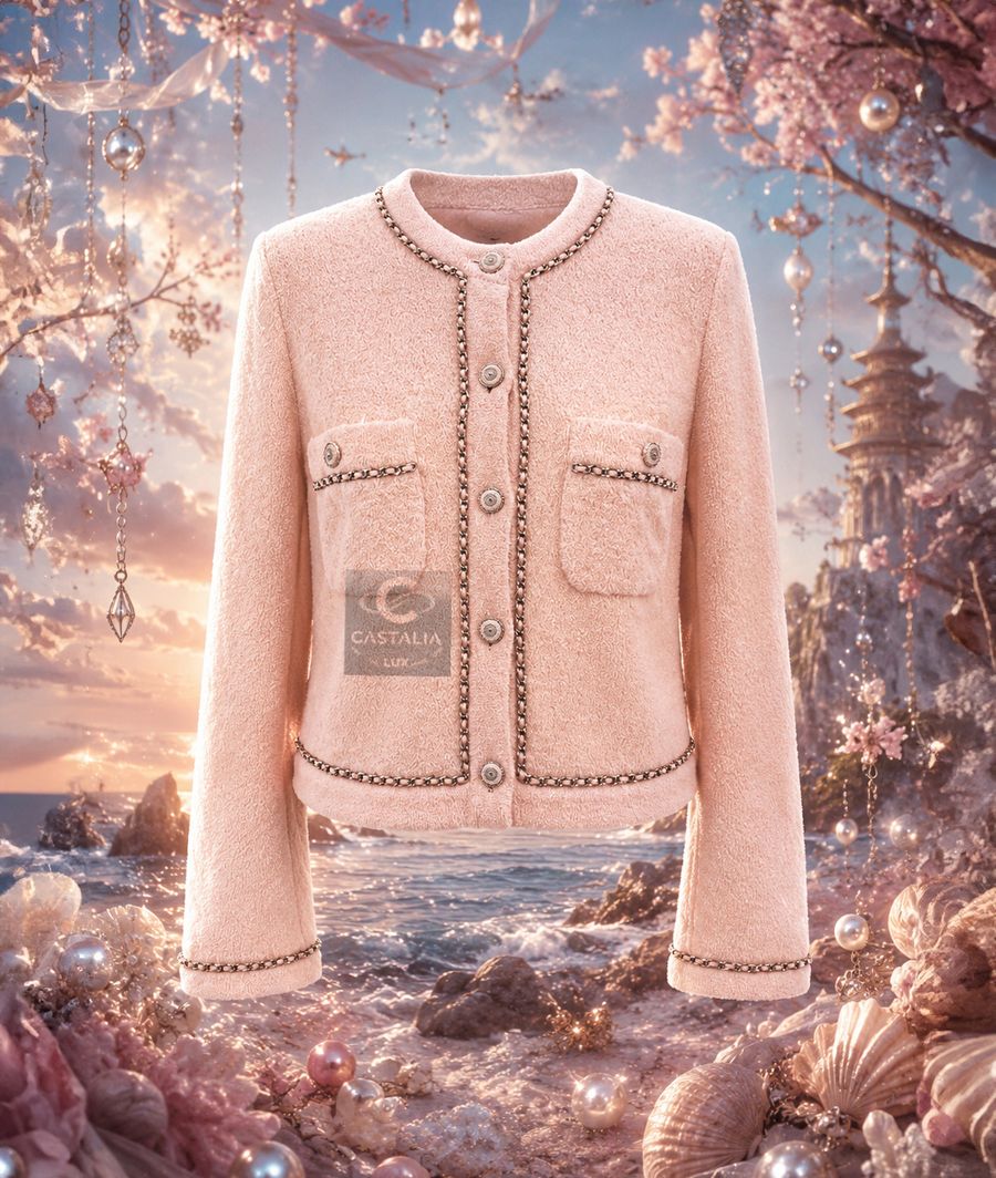 20C peach fluffy chain cardigan crop011 copi.jpg