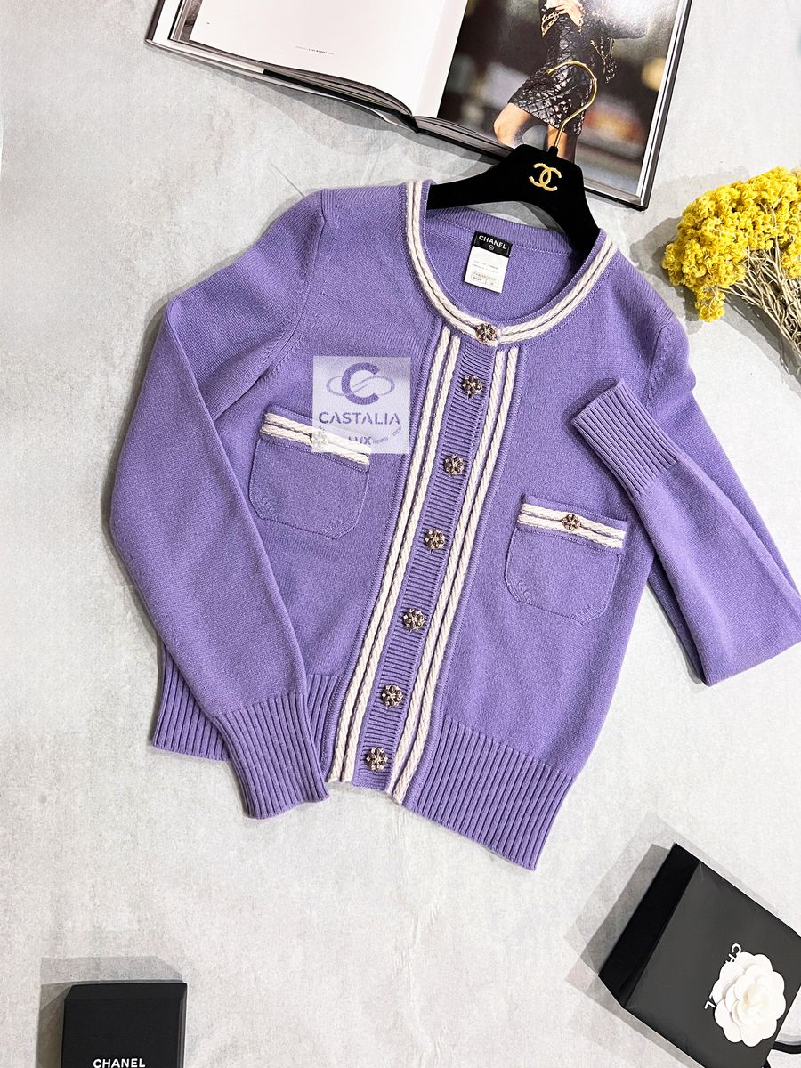 CHANEL 2012 Cruise Lavender Cardigan with Gripoix Buttons — The French Riviera, Cruise 2012