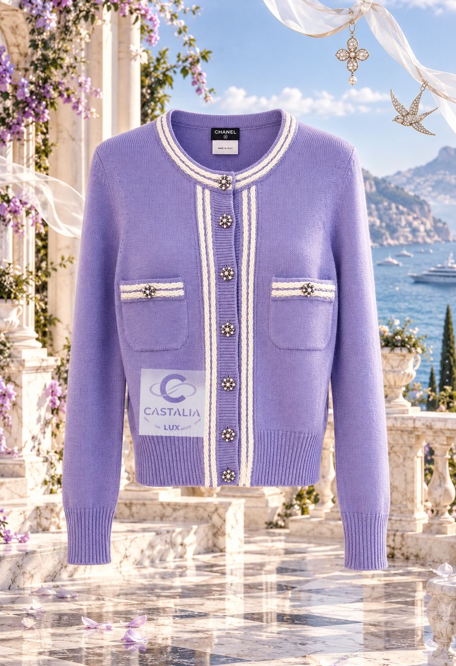 CHANEL 2012 Cruise Lavender Cardigan with Gripoix Buttons — The French Riviera, Cruise 2012