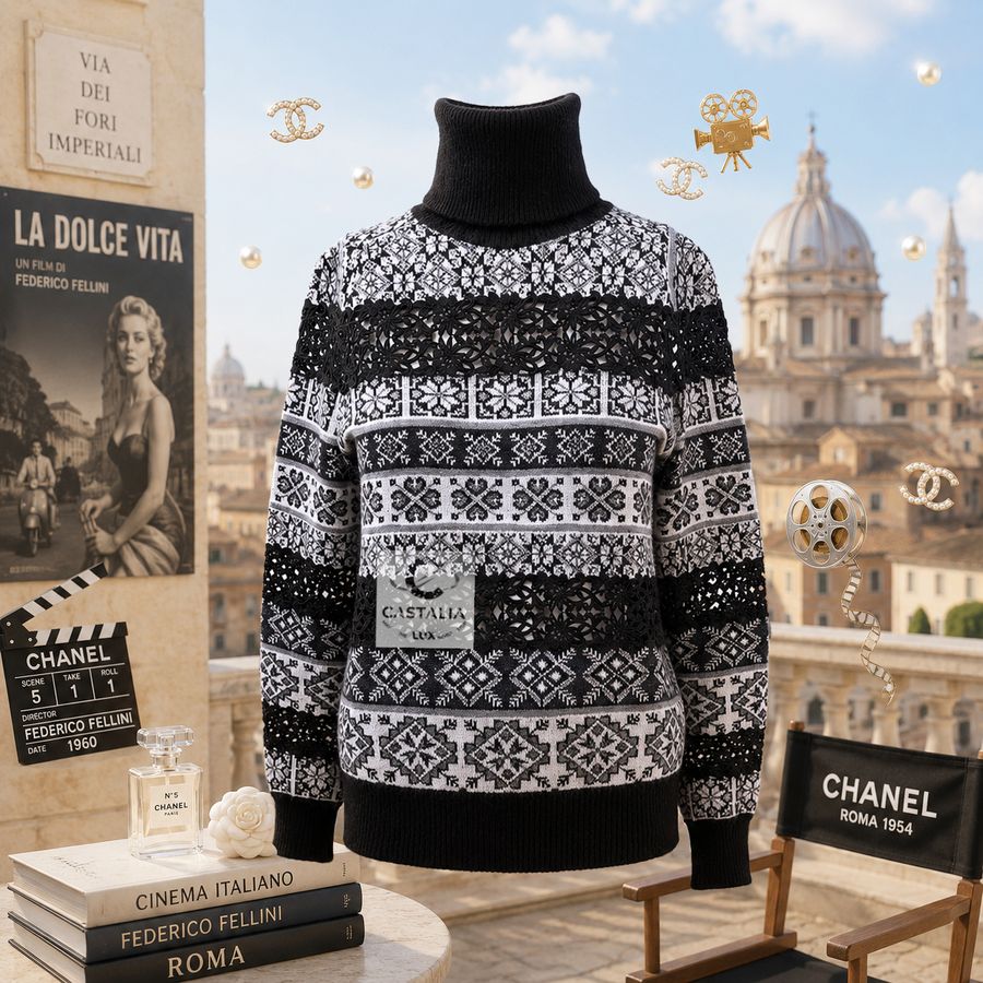 CHANEL New Paris / Rome Runway Exquisite Jumper — Paris in Rome, Métiers d'Art 2016