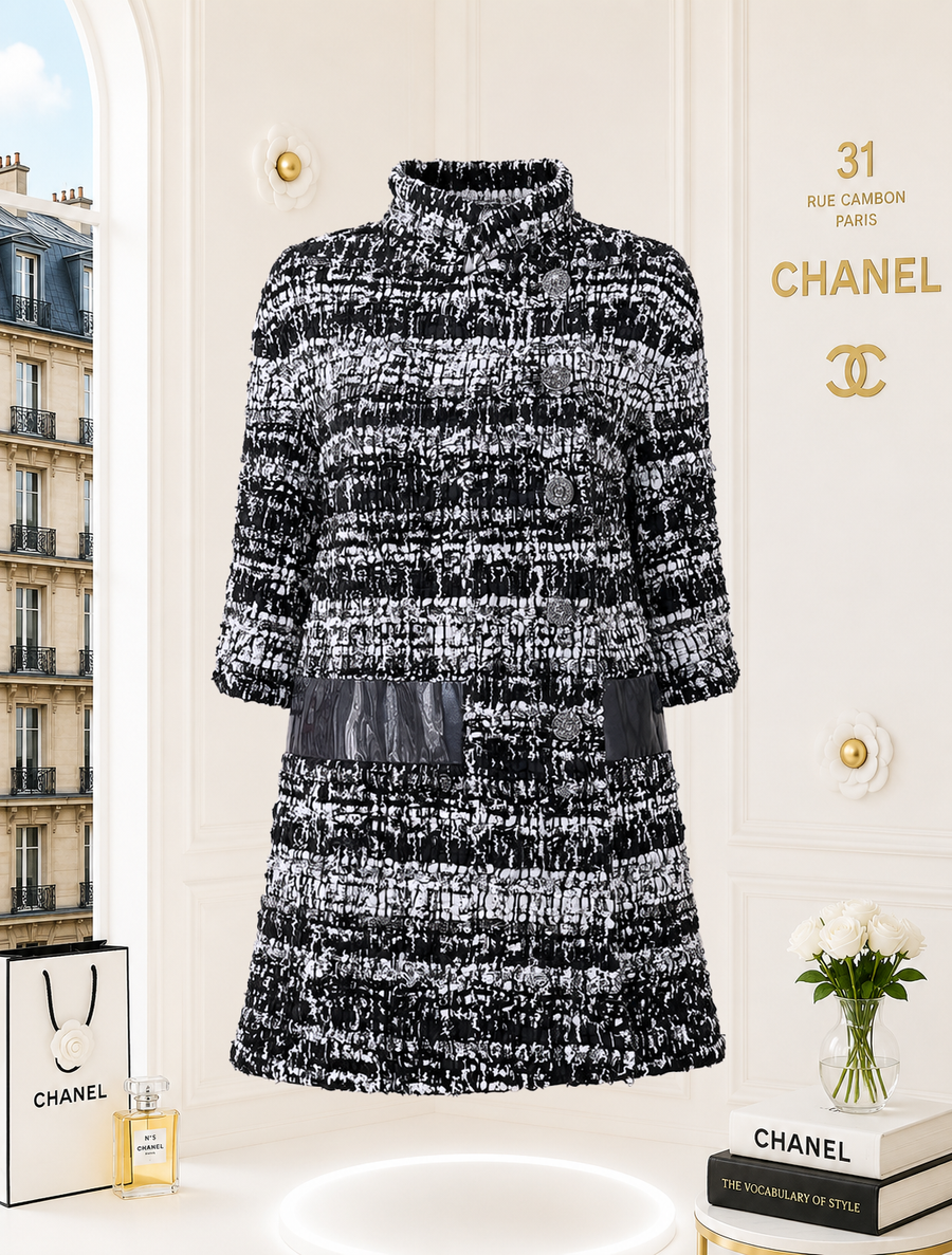 Seoul black ribbon tweed coat crop0112.PNG