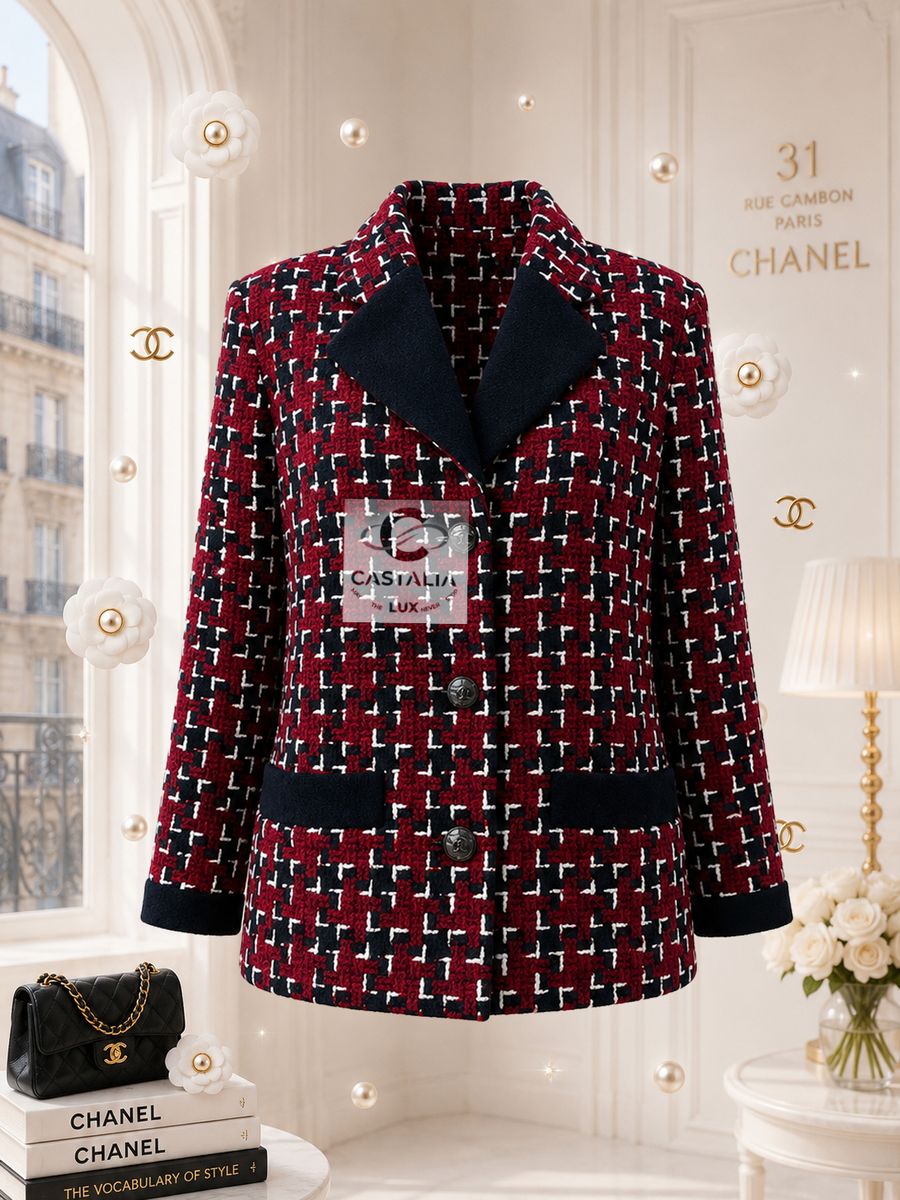 Brasserie burgundy houndstooth tweed jacket crop011 copy1.jpg